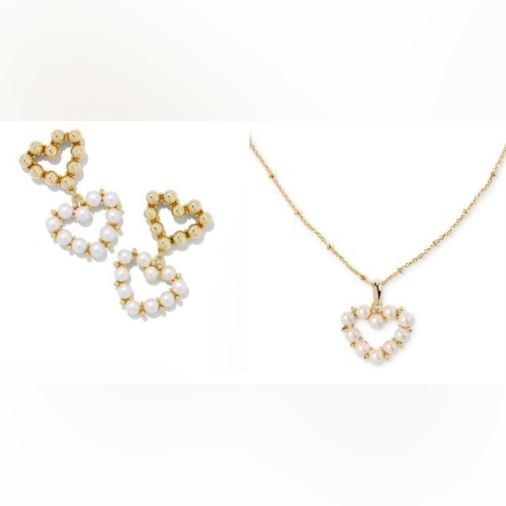 Kendra Scott Gold Elegant Necklace & Earring Set